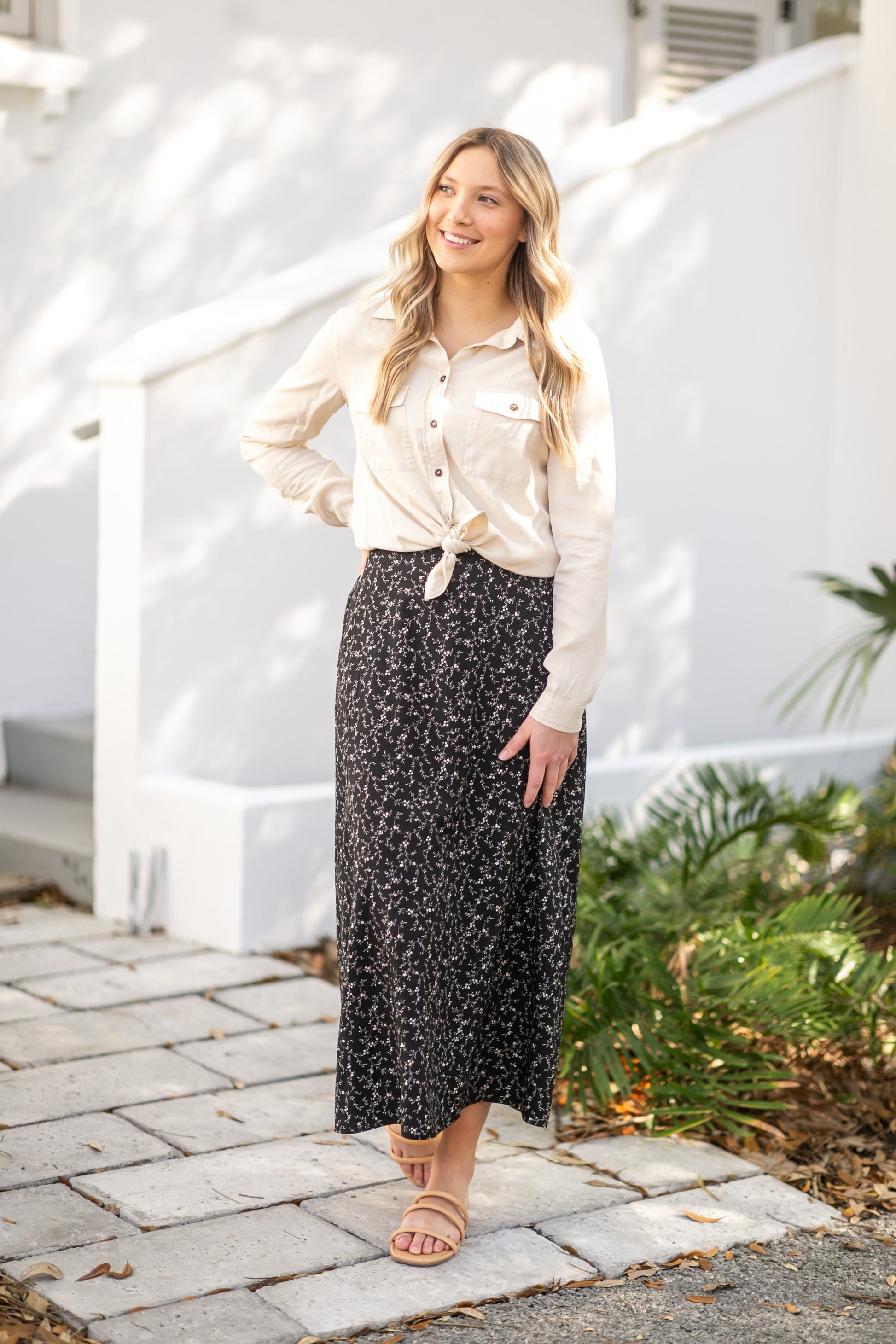 Coming Soon! Braylyn Floral Midi Skirt Skirts