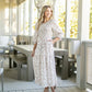 Coming Soon! Flora 3/4 Puff Sleeve Smocked Midi Dress Dresses