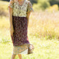 Contrast Multi Floral Midi Dress - FINAL SALE Dresses