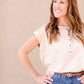 Contrast Short Sleeve Top Tops
