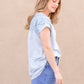 Contrast Short Sleeve Top Tops