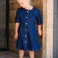 Toddler Denim Midi Dress with buttons