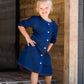 Toddler Denim Midi Dress with buttons