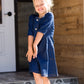 Toddler Denim Midi Dress with buttons