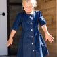 Toddler Denim Midi Dress with buttons