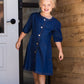 Toddler Denim Midi Dress with buttons