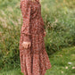 Copper Floral Long Sleeve Maxi Dress - FINAL SALE Dresses