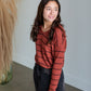 Copper Striped Ribbed Knit Top Tops Staccato