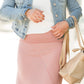 Coral and Gray Striped Maxi Skirt - FINAL SALE Skirts