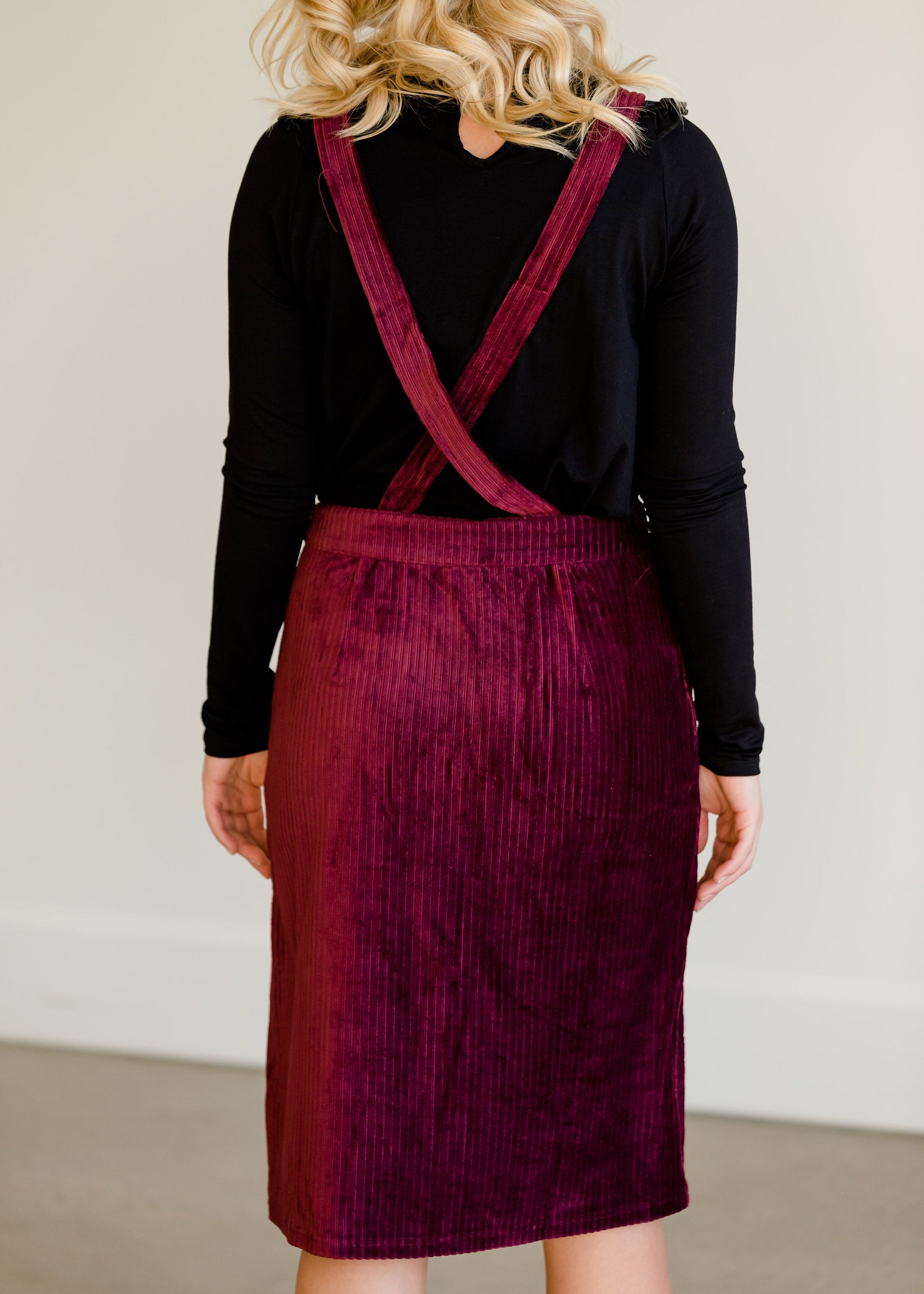 Corduroy Overall Midi Dress - FINAL SALE Dresses