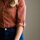 Corduroy Roll Sleeve Top - FINAL SALE Tops