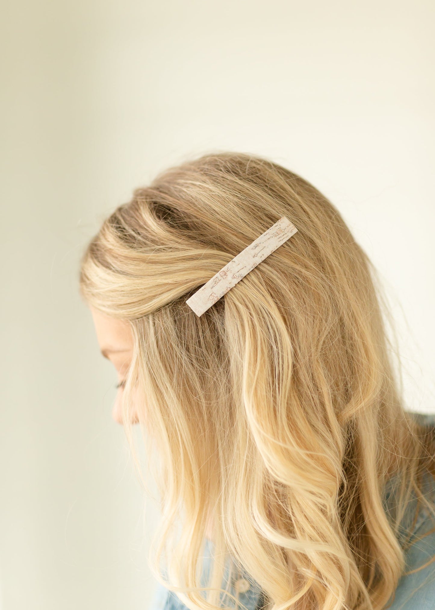 Cork Rectangle Hair Pin - FINAL SALE Accessories