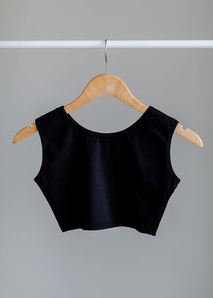 Cotton Demi Layering Tank Tops Inherit-SOP Black / XS