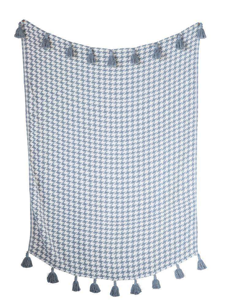 Cotton Woven Houndstooth Throw Home & Lifestyle