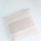 blush striped cotton pillow