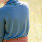 teal cowl neck sweater