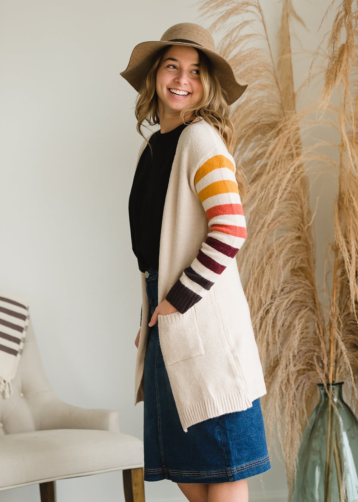 Cozy Striped Warm Cardigan - FINAL SALE Layering Essentials