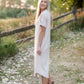 Cream Button Front T-Shirt Dress Dresses Polygram