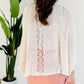 Cream Crochet Kimono Cardigan - FINAL SALE Tops