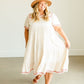 Cream Embroidered Tiered Midi Dress Dress Tea N Rose