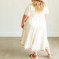 Cream Embroidered Tiered Midi Dress - FINAL SALE Dress