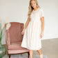 Cream Lace Detail Midi Dress - FINAL SALE Dresses