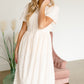 Cream Lace Detail Midi Dress - FINAL SALE Dresses