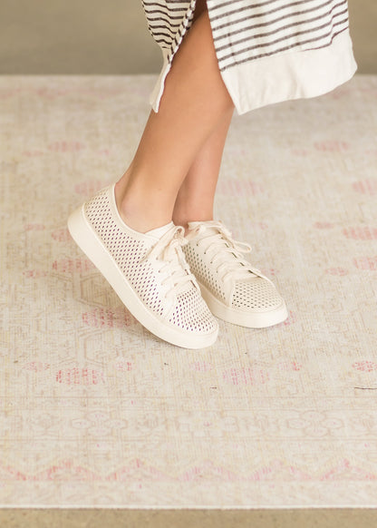 Cream Perforated Detail Shoe - FINAL SALE shoes