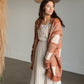 Cream Stretch Waist Lace Surplice Midi Dress Dresses Polyagram