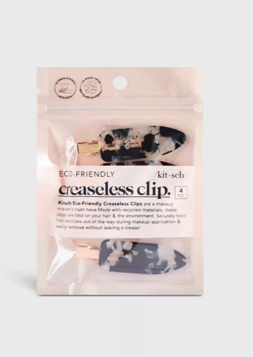 Creaseless Clips 4pc Set - Black Terrazzo Accessories Kitsch
