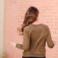 Crew Neck Ribbed Hem Long Sleeve Top Tops Thread & Supply