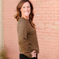 Crew Neck Ribbed Hem Long Sleeve Top Tops Thread & Supply