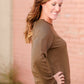 Crew Neck Ribbed Hem Long Sleeve Top Tops Thread & Supply