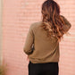 Crew Neck Ribbed Hem Long Sleeve Top Tops Thread & Supply