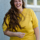Crewneck Mustard Sweater Top - FINAL SALE Tops