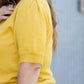 Crewneck Mustard Sweater Top - FINAL SALE Tops