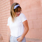 Criss Cross Style Headband Accessories Blue Floral