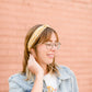 Criss Cross Style Headband Accessories Mini Yellow Floral