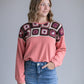 Crochet Yoke Pullover Sweater Tops