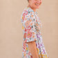 Crossover Smocked Bodice Floral Print Maxi Dress Dresses