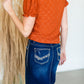 Dark Denim Stitched Midi Skirt - FINAL SALE Skirts
