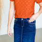 Dark Denim Stitched Midi Skirt - FINAL SALE Skirts