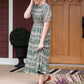 Dark Green Smocked Tiered Midi Dress - FINAL SALE Dresses