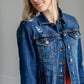 Dark Wash Distressed Denim Jacket - FINAL SALE Tops Risen