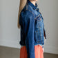 Dark Wash Distressed Denim Jacket Tops Risen