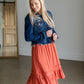 Dark Wash Distressed Denim Jacket Tops Risen