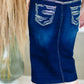 Dark Wash Raw Hem Midi Skirt - FINAL SALE Skirts