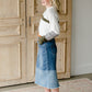 Denim Blocked Midi Jean Skirt - FINAL SALE Skirts