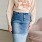Denim Blocked Midi Jean Skirt - FINAL SALE Skirts