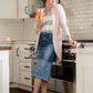 Denim Blocked Midi Jean Skirt - FINAL SALE Skirts